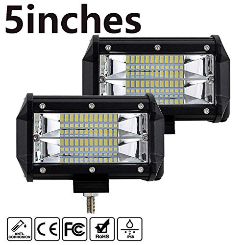 LED Light Bar,5 Inch 2PCS LED Flood Lights Pod Work Lights Bar LED