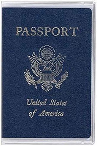Qaoquda - Funda de plástico para pasaporte 5 unidades transparente Transparente Transparent Clear