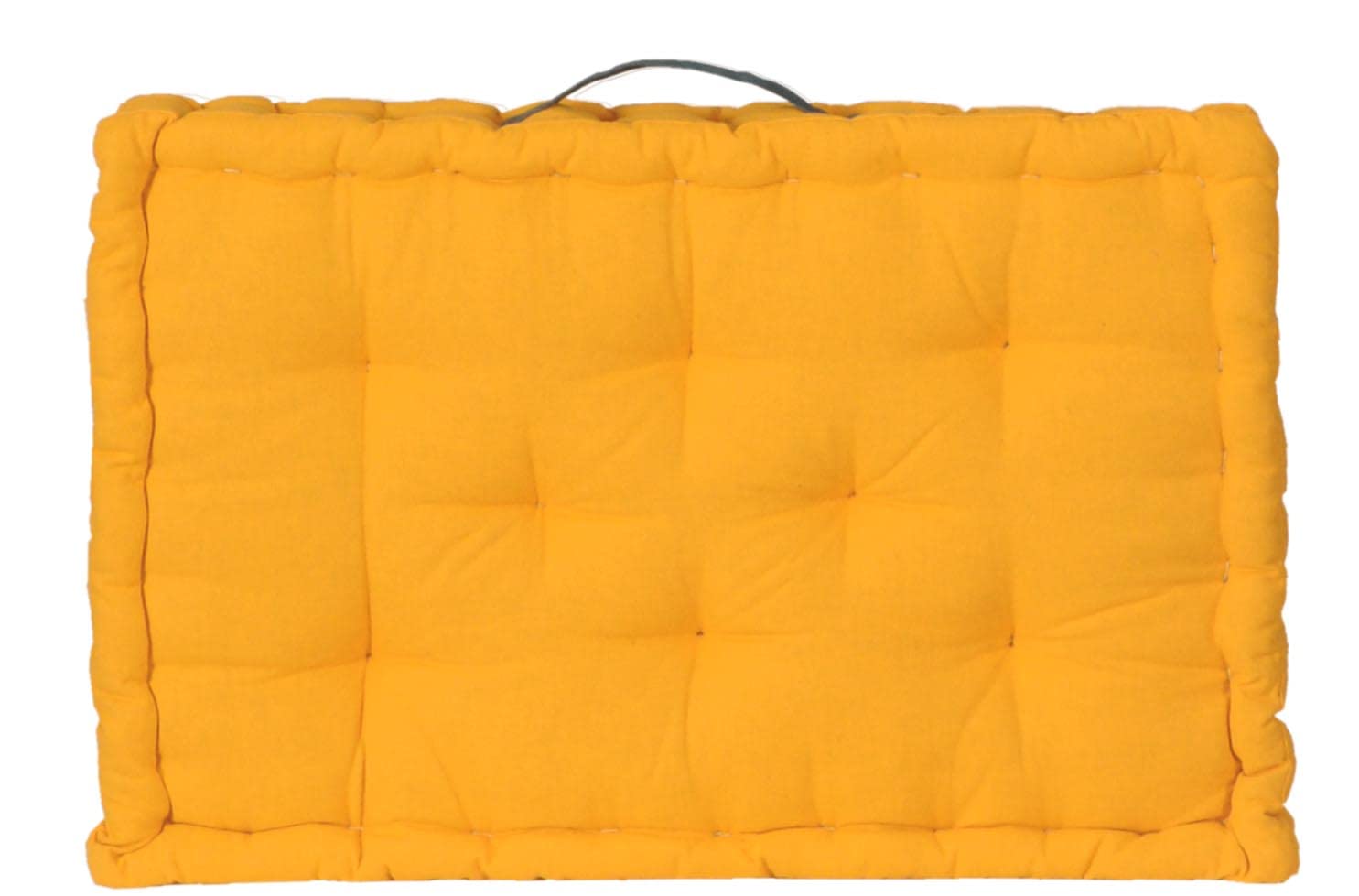 Atout Ciel Cuscino da pavimento o schienale per pallet, 60 x 40 cm, con manico a contrasto, giallo senape