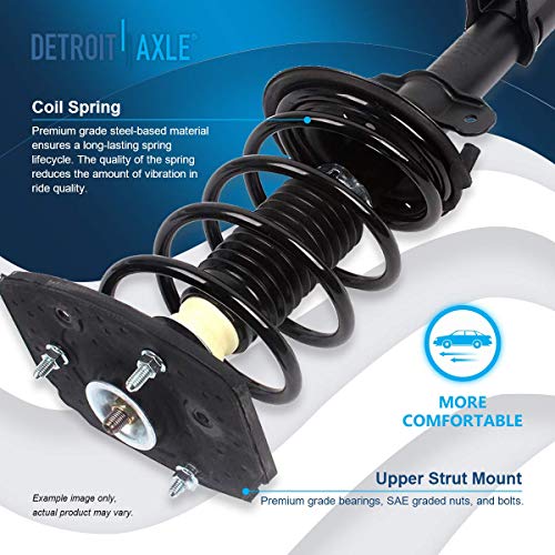 Image of Detroit Axle - 2 Rear Struts for 04-13 Chevy Impala Monte Carlo Pontiac Grand Prix 05-09 Buick LaCrosse (17'' Wheel) Complete Struts with Coil Spring 2005 2006 2007 2008 2009 Replacement Strut Shock