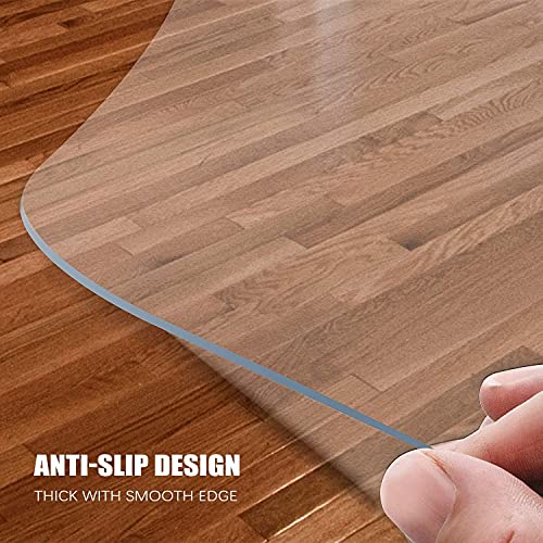 Tapis de chaise pour sol en bois dur plastique transparent 1.5mm