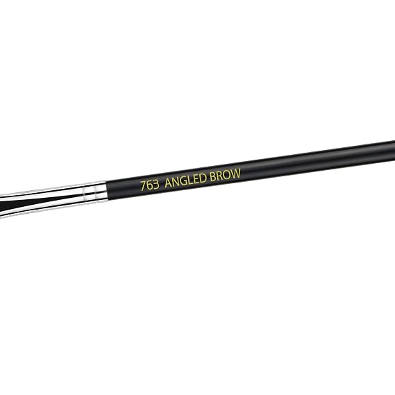Bdellium Tools Professional Makeup Brush - Maestro Series 763 Angled Brow - With Soft Synthetic Fibers, For Defining Eyebrows (Black, 1pc)
