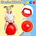 Lewtemi 3 Pcs 18 Inch Inflatable Bouncy Hopper Ball Large Round Jumping Balls with Handles for Kids Hopping Toys for 6 Years Old and Above Children Boy Girl(Yellow, Blue, Red)