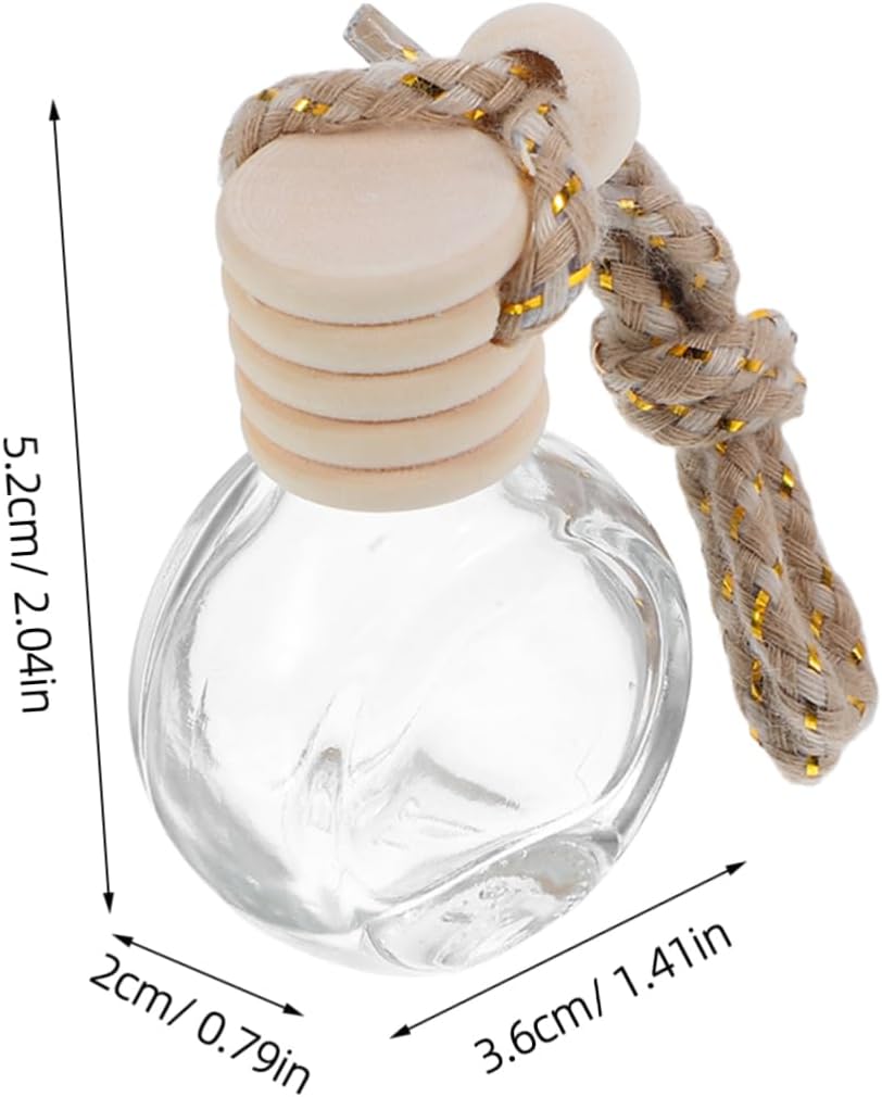 Luxshiny 6pcs Car Perfume Diffuser Reusable Aroma Bottle Compact Perfume Container Car Hanging Bottles Aromatherapy Decor
