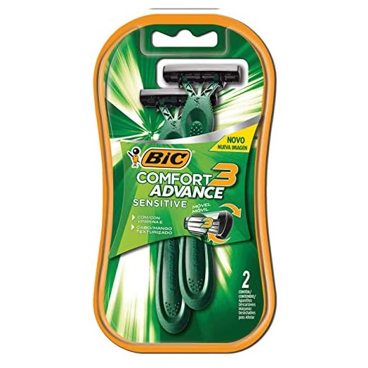 BIC Aparelho De Barbear Comfort Advance Pele Sensível 3 Lâminas Verde Fita Lubrificante 8713191 2 Unidades