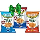 Jackson’s Super Veggie Straws Variety Pack (6.5 oz, Pack of 6) – Ranch, Cheddar, Sea Salt – Gluten Free, Made with Premium Avocado Oil, Veggie Chips, Snack Variety Pack, Veggie Straws Individual Bags