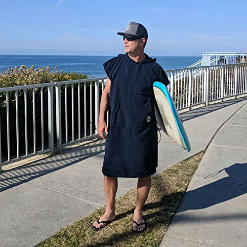 BESTA Surf Poncho, bata para cambiarse con capucha y bolsillo frontal. Material grueso de microfibra miniatura 6