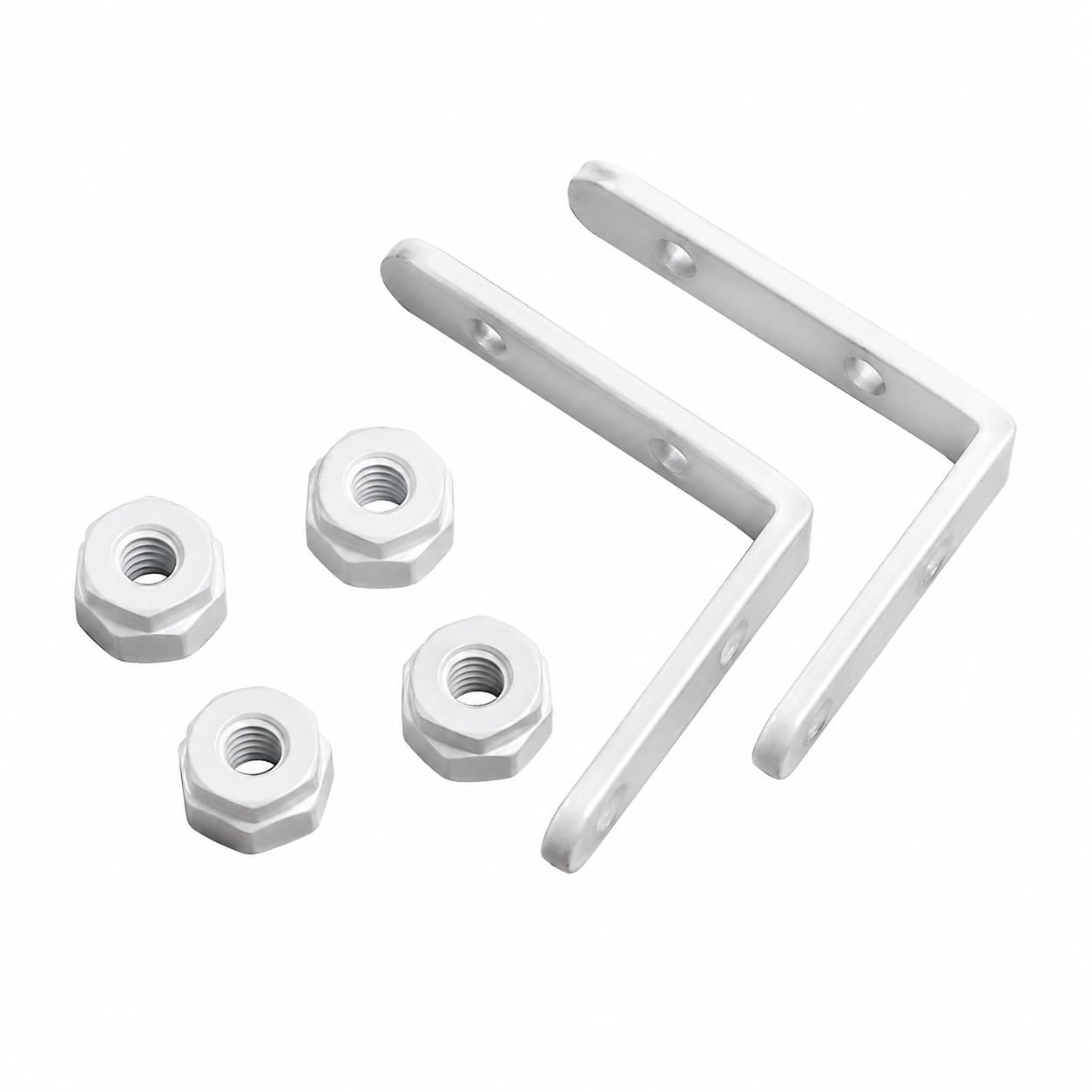 L Type Toilet Seat Cover Hinges Set | Durable Plastic Toilet Seat Fixing Hinges | Bathroom Replacement Hardware Accessory | Easy Installation Hinge Fitting Kit for Toilet Seat Covers-image-4