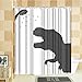 VividHome Animal Dinosaur Fabric Shower Curtain Dinosaur Silhouette Waterproof Polyester Fabric Bathroom Set with Hooks Animal Home Decor 72x72IN