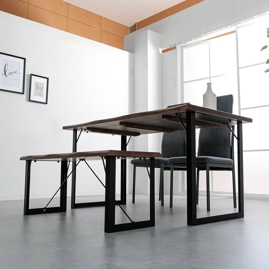 無垢ダイニングテーブル 幅135cm 4人掛け アイアン脚