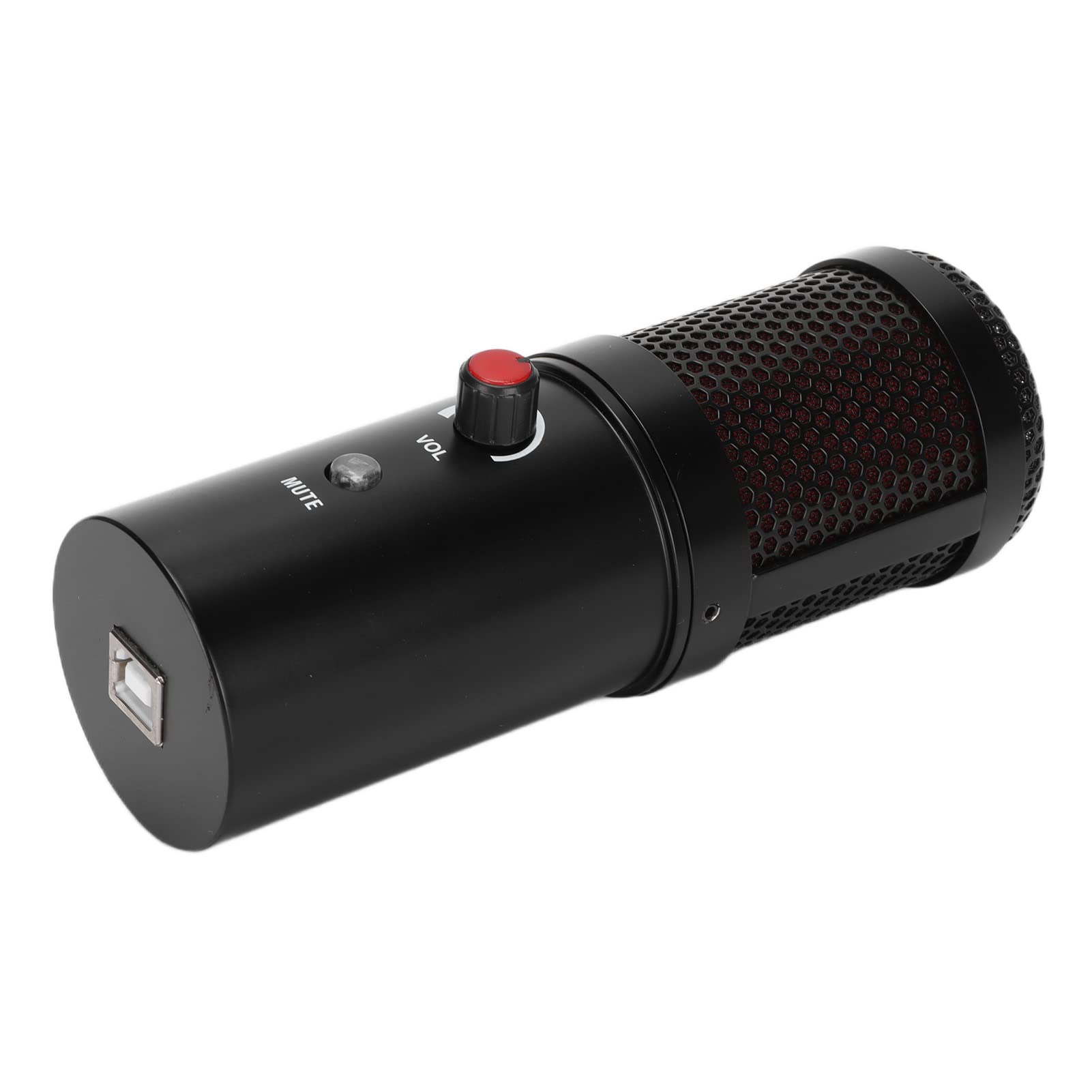 Micrófono USB de Estudio, Luz de Relleno RGB, Kit de Micrófono de Condensador Cardioide para Grabar Canto, Equipo de Podcast para Transmisión de PC, Material de Cabezal ABSSound (A6S con
