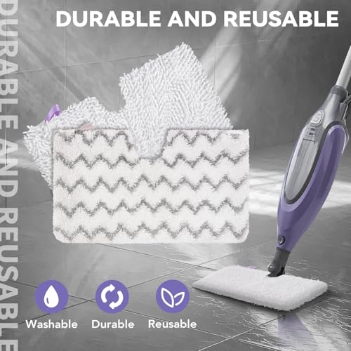 Image of S3501 For Shark Steam Pocket Mop Pads: Washable Steam Mop Replacement Pads For Shark Steamer S3601D S3601 S3801CO S3901 S3550 SE450 (6Pack)