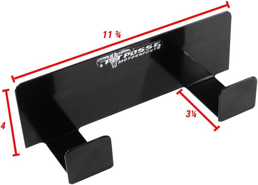 Pit Posse 546BK Duct Tape Holder Double Bracket Universal - Made in USA - for Garage Enclosed Trailer Shop Storage Organizer Motorcycle Automotive Race Aluminum Accessories -Holds 2 Rolls (Black)