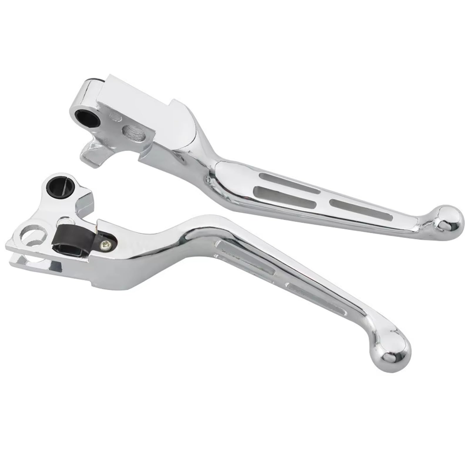 KOEHXJ Brake Clutch Levers 2pcs Motorcycle Slotted Brakes Clutch Levers for Sportster 883 for Softai for Touring(Chrome)