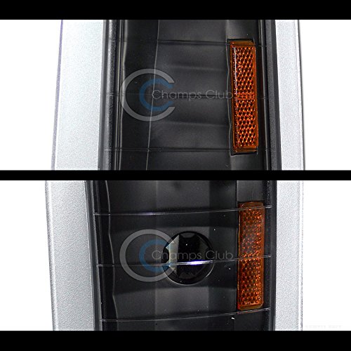 Hs Power Side Marker Signal Lights Compatible With 94-00 Chevy C10 C/K Pickup/Suv | Black Clear Euro Style Amber Turn Parking Corner Light Pair Front Bumper Lamps K2 #TOP2