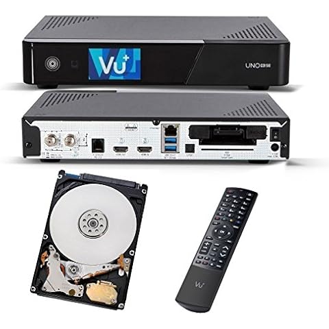 VU+ Uno 4K SE 1x DVB-S2 FBC Twin Tuner 1TB HDD Linux Receiver UHD 2160p Cover