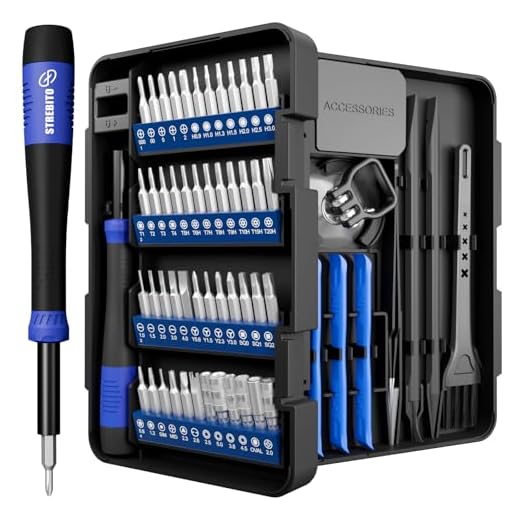 STREBITO Small Precision Screwdriver Set 64-piece with Torx, Triwing, Pentalobe, Electronics Repair Tool Kit for Computer, PC, Laptop, Macbook, Tablet, Phone, PS5, XBOX, Switch, Glass, Ring Doorbell