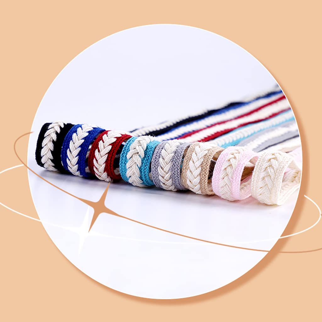 Lacci elastici per scarpe, lacci per scarpe in tela, lacci colorati allargati piatti, lacci piatti per scarpe da ginnastica, lacci per scarpe con orecchie di grano, resistenti all'usura, adatti per