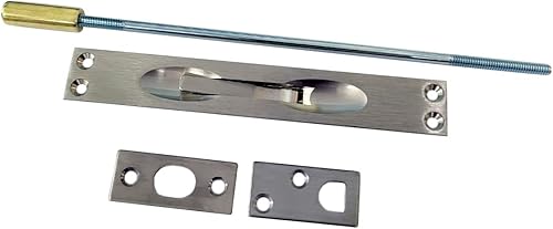 Miniatura 20 de QCAA Perno redondo de latón macizo, 6 ", latón macizo, negro mate, paquete de 2, fabricado en Taiwán