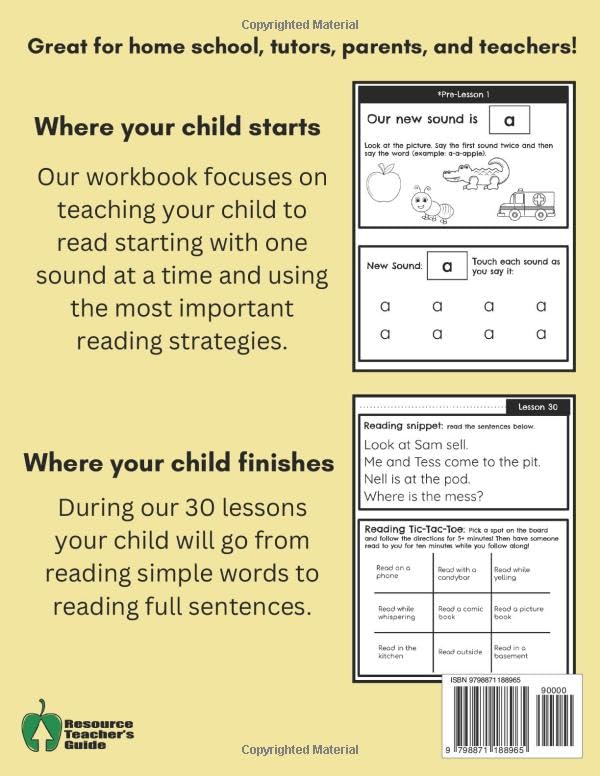 Beginning Readers Workbook Book 1: Struggling Readers Intervention, Phonics for Struggling Readers (Beginning Readers Workbooks) - Image 2