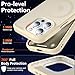 MOCCA Strong Magnetic for iPhone 15 Pro Case, [Compatible with Magsafe][13FT Military Drop Protection] Slim Translucent Matte Shockproof Case for iPhone 15 Pro Phone Case 6.1'', Light Gold
