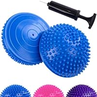 CampTeck U7248 Igel Halbkugel Pods, Balance Halbkugel, Balance Igel Set, Balance Pods mit Handpumpe - 2er-Pack - Blau