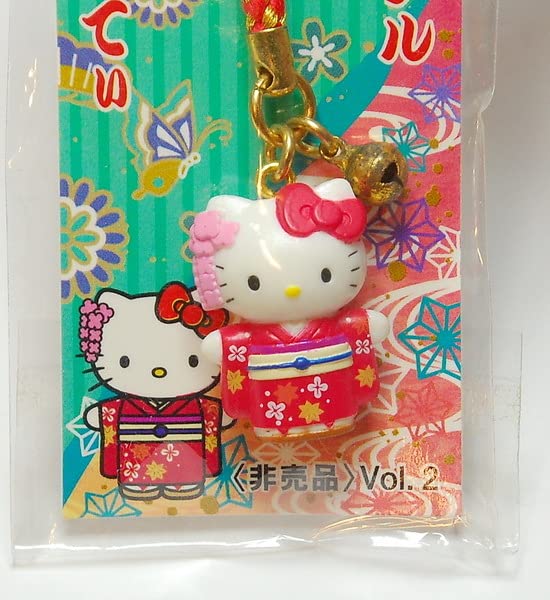 Amazon.co.jp: 鈴乃屋 オリジナル キティ 着物 根付け ストラップ