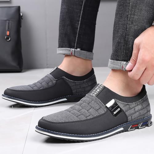 Image of COSIDRAM Mens Casual Dress Shoes Business Office Comfort Walking Sneakers | Exquisite quilted stitching upper, lightweight flexible build, suitable for everyday wear and casual outings