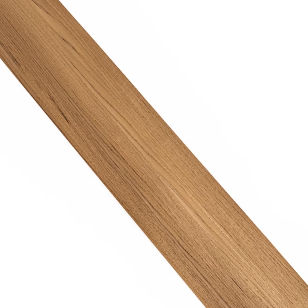 Placage en teck naturel de 0,5 mm, taille de 2,5 x 0,14 m, parfait pour la décoration de murs, d'armoires et de portes, également idéal pour la rénovation de meubles et d'intérieur de voiture