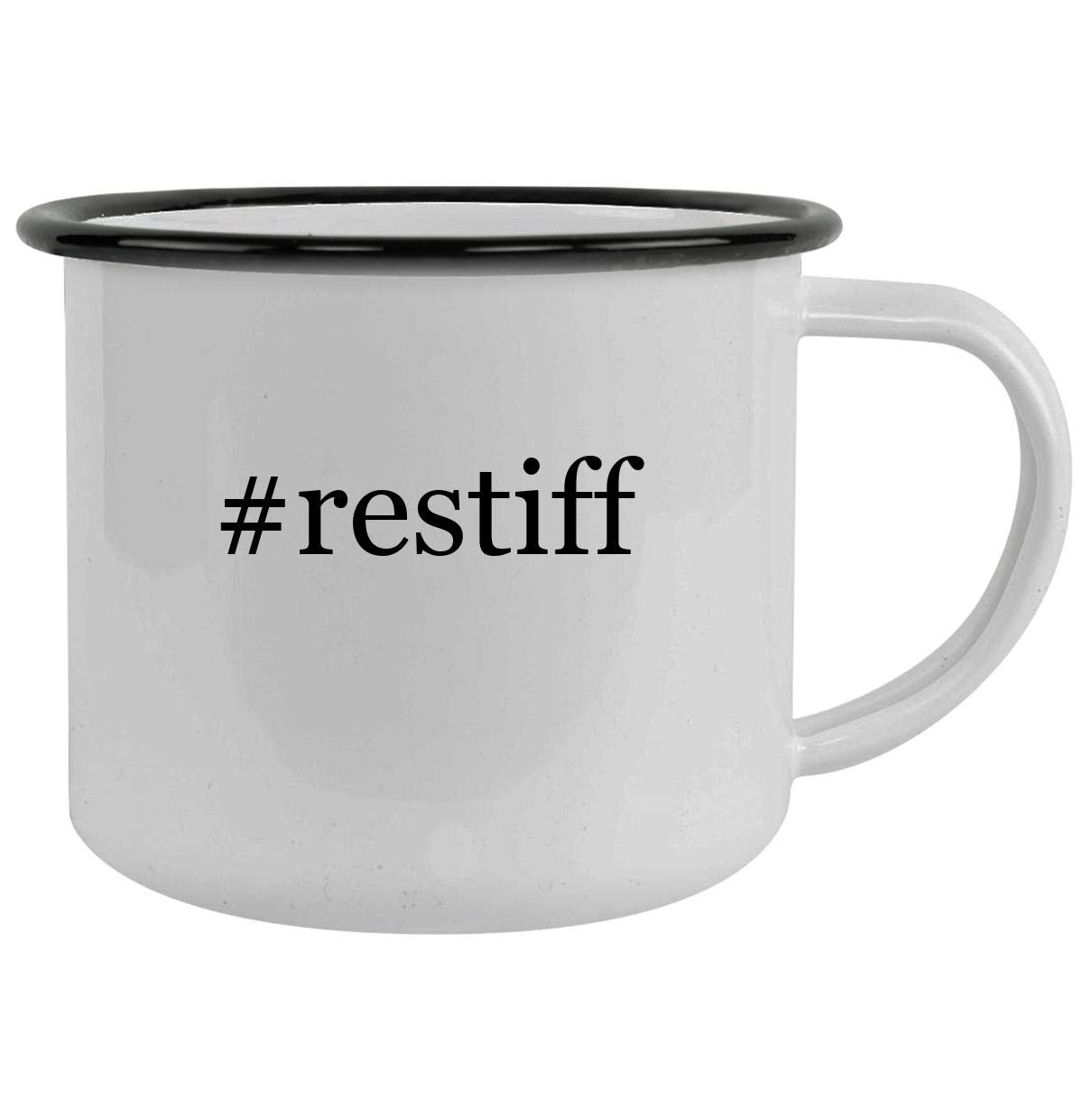 #restiff - 12oz Hashtag Camping Mug Stainless Steel, Black