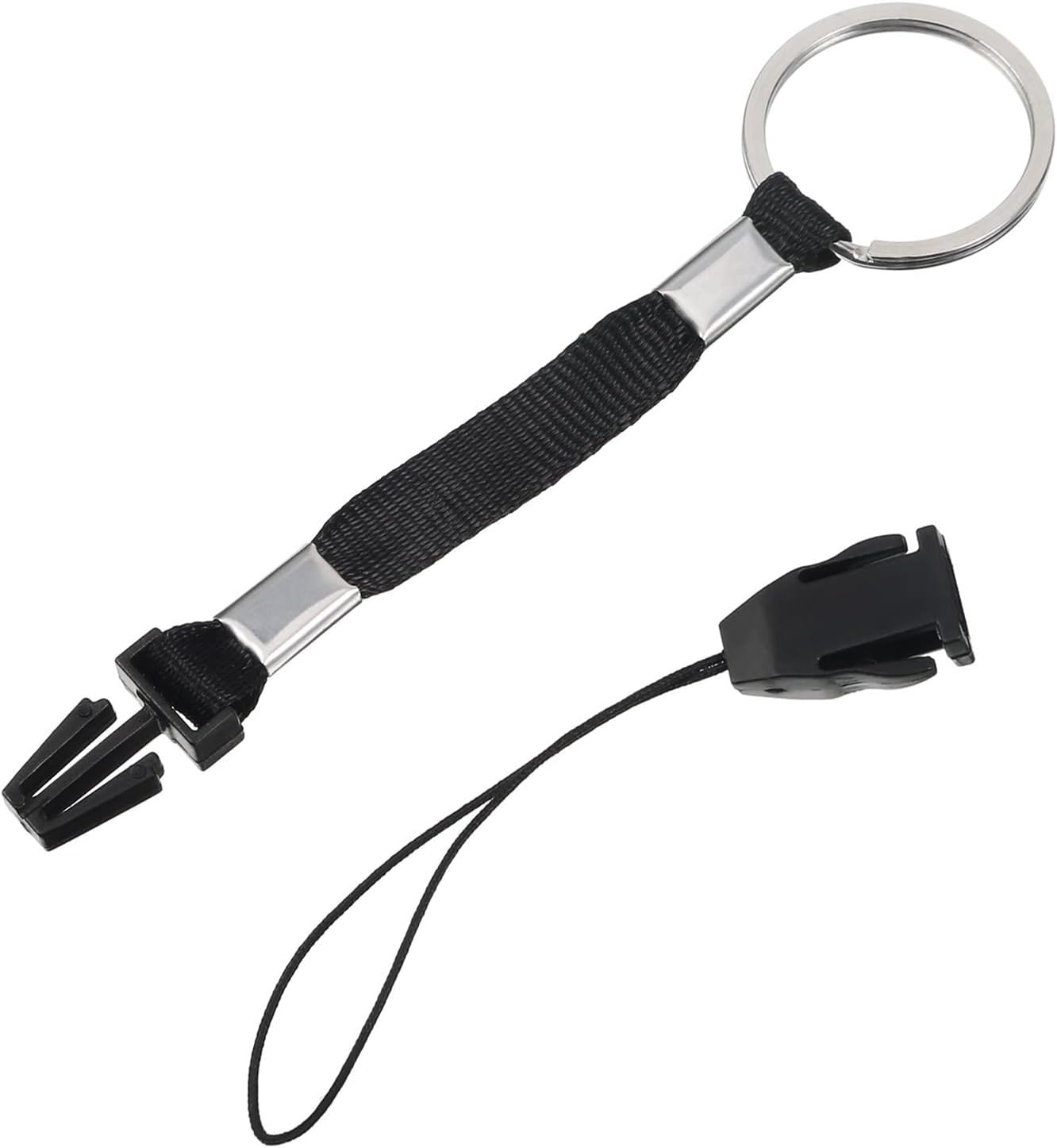 Bememo 20 Pcs Black Nylon Lanyard Strap Short Detachable Lanyard for USB Flash Drive, Mp3, Mp4 Player, Keychain, ID Card - Image 3