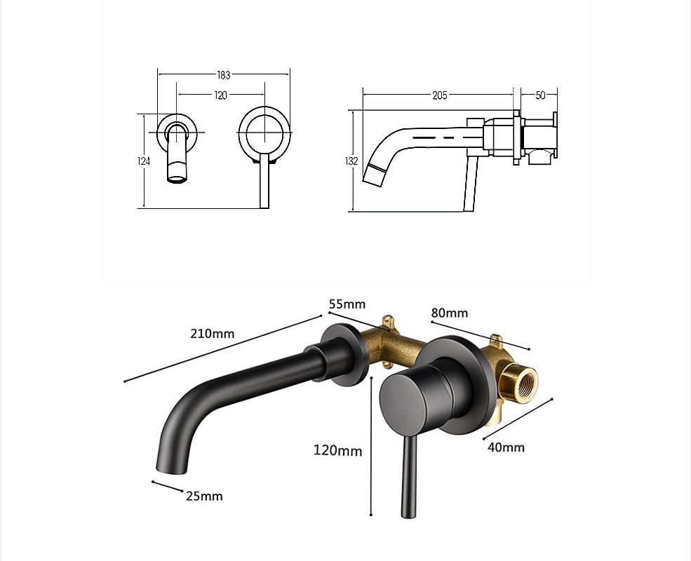 Mitigeur de lavabo intégré pour nettoyer facilement une vasque compacte - 7