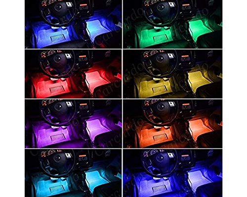 Image of WolkomHome - LED RGB Car Interior Decorative Atmosphere Strip Music reactive Sounds Active Disco Equalizer Best Light for Tata Indigo CS