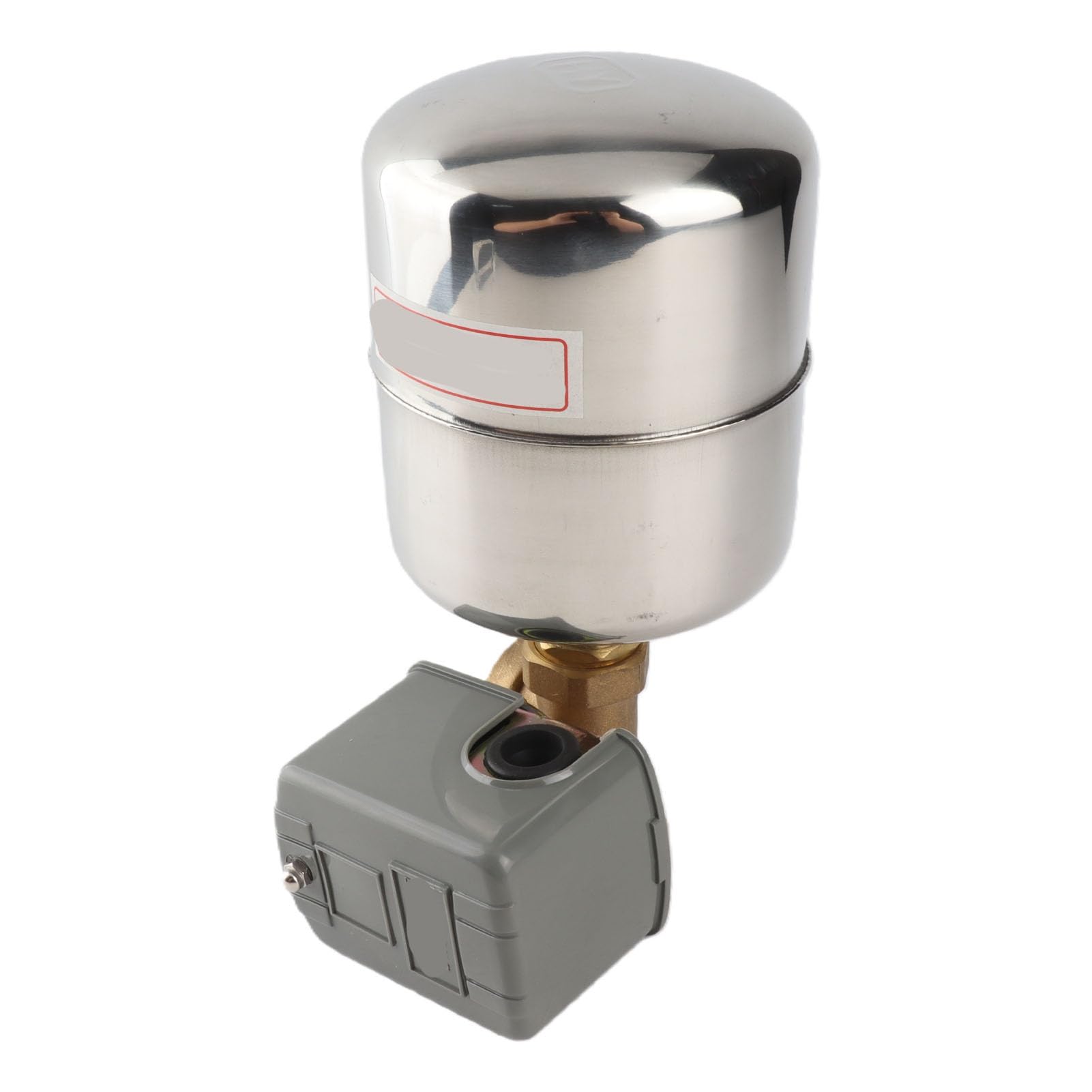Fockety Controlador automático de la presión de la bomba de agua, kit de interruptor de presión electrónico con tanque de presión de acero inoxidable, válvula de retención de cobre