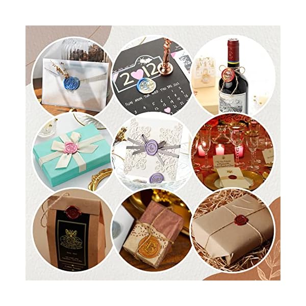 PandaHall Elite 1 Stück DIY Holz Wachs Siegel Stempel, Alphabet Scrapbook Messing Briefmarken und Holzgriff Sets… – Bild 5