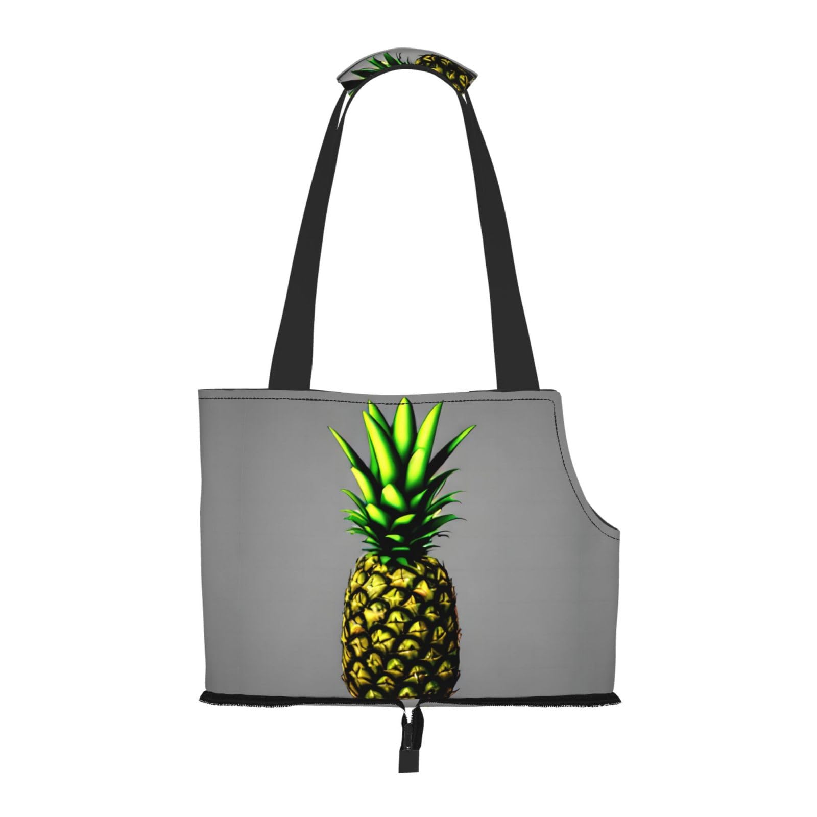 Cartoon Pineapple Pet Tote Bag - Waterproof and Wear-Resistant Portable Shoulder Bag for Small Dogs and Puppies