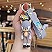 Sonic Keychain Kawaii Mini Figure Series Superhero Comic Book Character Movie Blue & White The hedgehog Shadow (Silver)
