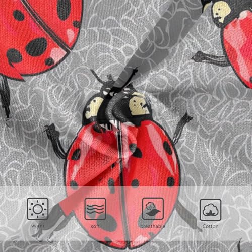 Cute Red Ladybugs Grey Little Girl Panties Girls Underwear Toddlers Cotton Flower Kids Undies Briefs 2t3