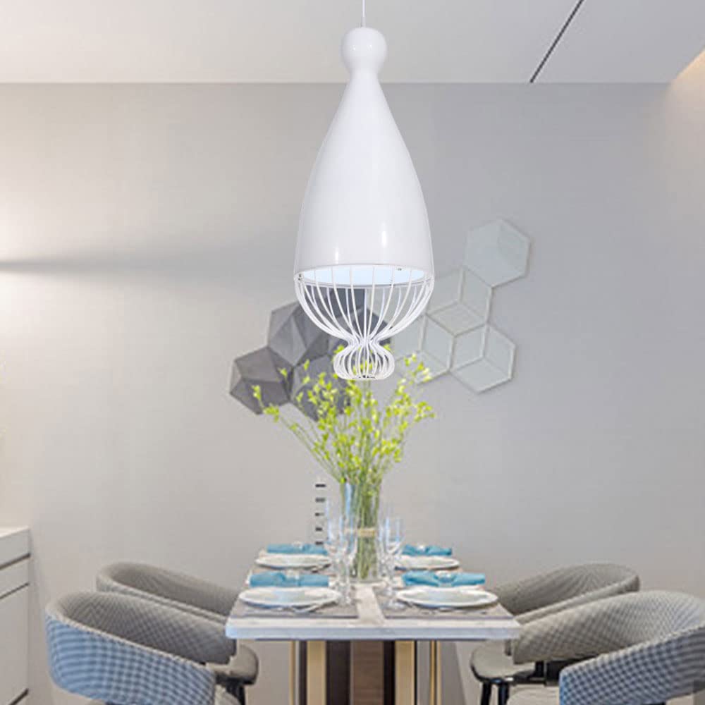 Lampa wisząca LED w stylu nordyckim, metalowa pojedyncza lampa sufitowa, oświetlenie wewnętrzne, bary restauracje, regulowana wysokość (30 cm, żółta