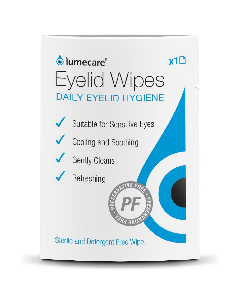Lumecare Eye lid Wipes 8 Boxes of 20 sachets Each
