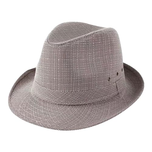 LZPCarra Gorro de baño para niña, sombrero de mediados de los años 20 con gorro de jazz informal para hombres, accesorio de disfraces, sombrero de rana amarillo, gris, S