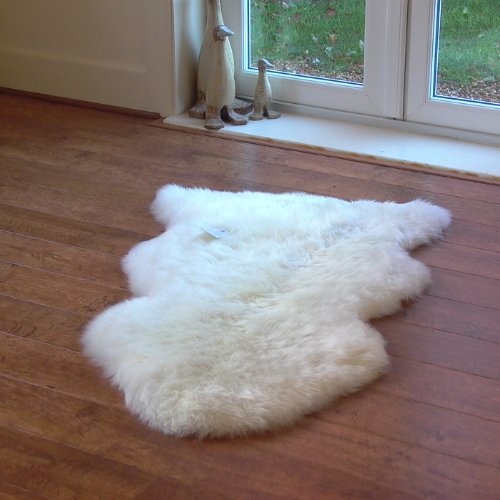 Véritable Tapis en peau de mouton Naturel – Unique – 85 x 60 cm