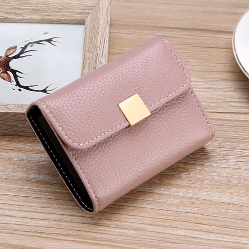 Small Wallet For Women Genuine Leather Accordion Wallet Mini Card Holder Organizer Mini Wallet Gift For Ladies Teen Girls Travel (light pink)3