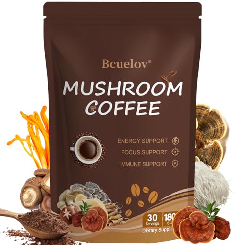 Mushroom Coffee with Adaptogens & MCT Oil, 30 Servings