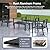 UDPATIO Aluminum Patio Furniture Set Outdoor, Sectional Metal 4 Pieces Conversation Sofa Seating Set with Coffee Table for Garden Backyard, Beige