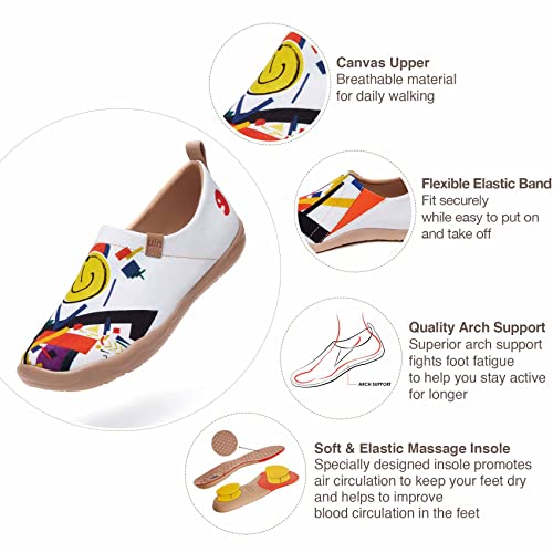 Image of UIN Women's Artistic Slip-On Shoes Vibrant Floral Casual Loafers Lightweight Comfortable Travel Footwear