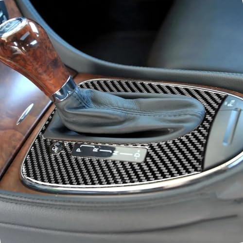 Pegatinas de fibra de carbono para Benz CLS C219 que protegen el panel de cambios 3