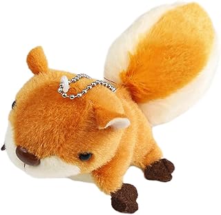 [Atoeyal] かわいいミニリスぬいぐるみ人形ペンダント装飾キーホルダーキーリングバックパック特大しっぽリス誕生日プレゼント