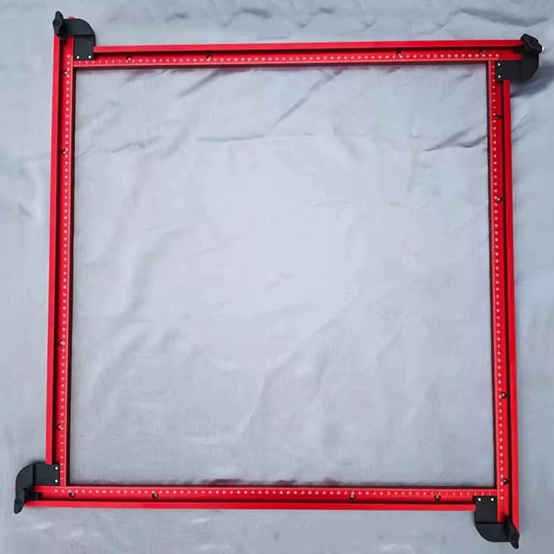 VIDOO Dima per Fresatrice Regolabile in Alluminio Cornice Quadrata 53cm Guida Scanalatura 0-500mm Lavorazione Legno