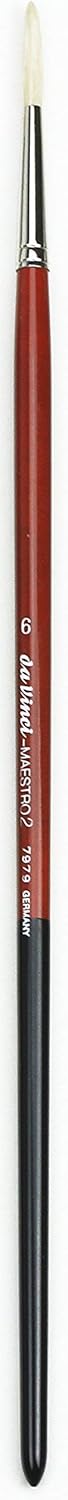 da Vinci Hog Bristle Series 7055 Maestro 2 Artist Paint Brush, Straight Edge Spalter with Red Handle, Size 60